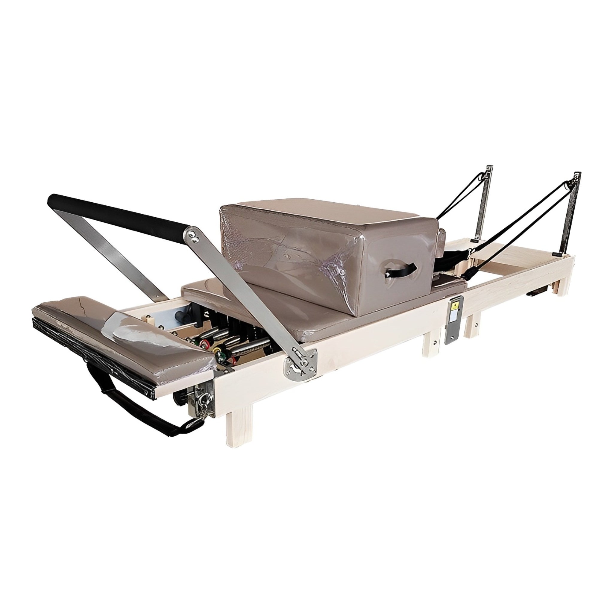 Foldable Pilates Reformer Maple Side View